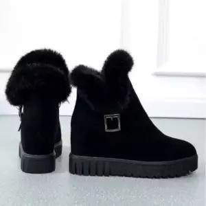 여성 일상 세무 FW FUR 앵클부츠