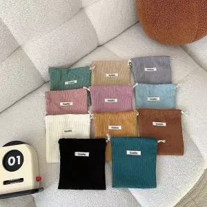 파우치 코듀로이 액세사리 휴대용 미니 파우치