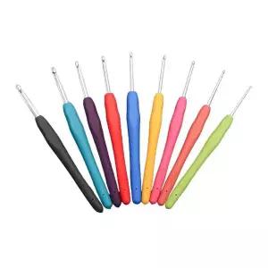 미끄럼방지 실리콘 뜨개질바늘 1P 뜨개 코바늘 14가지 사이즈