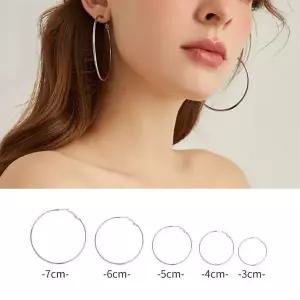 은 링 귀걸이 은침 실버925 S925 원형 데일리 귀걸이