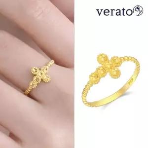 베라토 24K 순금 크로스 볼 반돈 반지 1.875g