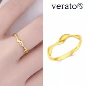 베라토 24K 순금 물결 웨이브 반돈 반지 1.875g