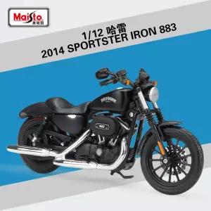 Maisto 112 Harley Tough 2014 Sportster Iron 883 모조 합금 오토바이 모델 장난감 선물 컬렉션 디스플레