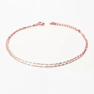 14k팔찌 GOLD 로즈골드 잠자리2 더블 체인 두줄 팔찌 14K