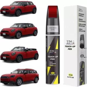 미니 터치업 페인트용 XNA 칠리 레드 II C74 펜촉과 브러시가 있는 차량 스크래치 리무버 1개 중 2개