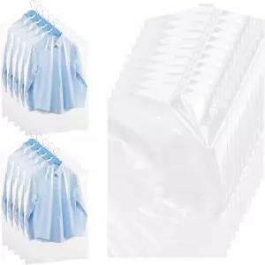 클래식 씰 20PCS 드라이클리닝 백 의류용 투명 천 방진 및 방수용 23.62 X 35.43 가정용 보관 여행 이동용