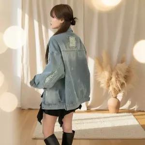 [하프클럽/]여성용 빅사이즈 트렌디 환절기 진 자켓