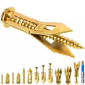 81 PCS 헤비 듀티 셀프 드릴 TV 앵커 필요 없음 선반용 캐비닛 - 벽 장착 드라이월 100LBS 나사가 크기