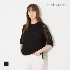 [올리비아로렌] 자수 티셔츠_VOCAL3M3321