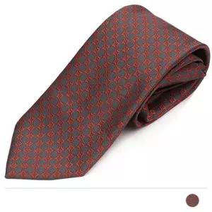 MZ_레드 패턴 자동넥타이