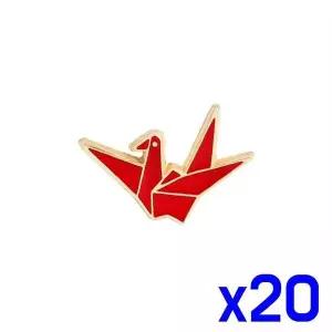 [콩심팥심]TBZ 패션 포인트 종이학 컬러 브로치 x20개 브로치코디