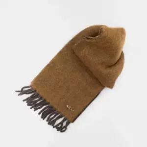 MUST IT_ 자수로고 리버시블 울 믹스 여성 머플러 WSC03HWO226 I8M5