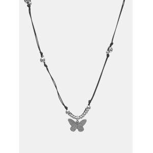 [하프클럽/] 데일리 레트로 나비 펜던트 써지컬스틸 매듭 롱 목걸이 SBRCRA003