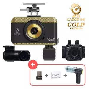 캐치온 골드 프리미엄 4채널 블랙박스 WIFI동글, 메모리카드 64, 미니청소기