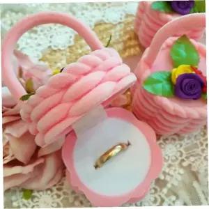 기념일 축하 장미 리본 보석함 커플 약혼 결혼 예물 보관 선물용 링 주얼리