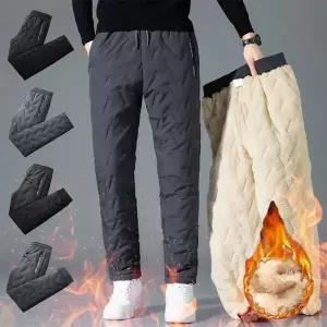 [에이치플러스몰]TBZ 바지 남녀공용 양털 기모 겨울 따뜻한 허리밴딩 스타일