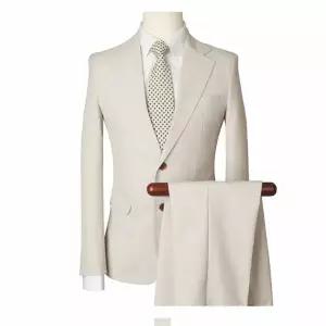 [에이치플러스몰]TBZ 플레인 베이지 스판 세미정장