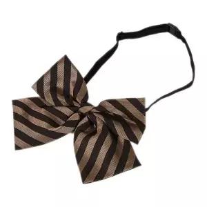 TBZ 교복몰 사선라인 초코브라운 리본 넥타이 (숭의여고)