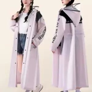 [의류] 오버핏 롱 후드 레인코트 우비 코트형 롱레인코트