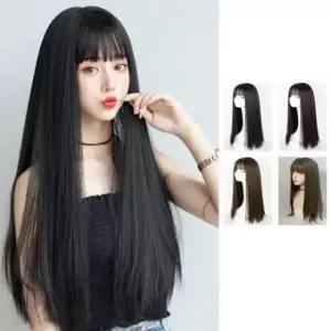 긴머리가발 가발 여성가발 통가발 생머리 자연스러운