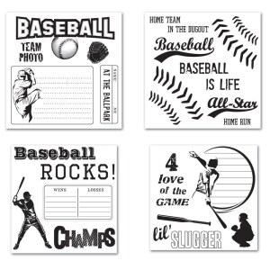 창의적인 상상 야구, 스왓치 팩 4-1/2인치, 4/Pkg 인상착의 4-1/2인치