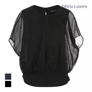 [올리비아로렌] 쉬폰 블라우스형 티셔츠_VOCAS5M5426
