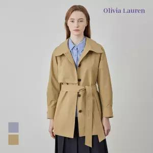 [올리비아로렌] 카라 변형 하프 트렌치코트_VOBEB5X1421