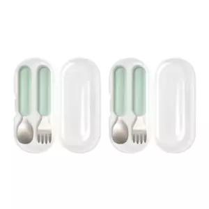 에.디.슨 유아 스푼 포크 실리콘 어린이집 준비물 X2