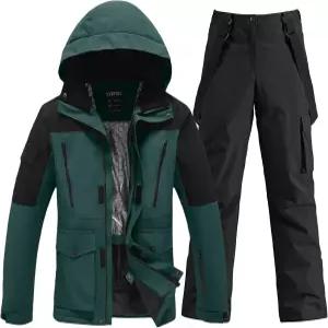 예파인 남성 스키복 투피스 단열 스노우슈트 재킷과 바지 세트 방수 겨울 스노보드복 아웃도어