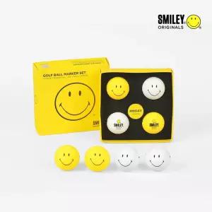 스마일리 오리지널스 3피스 골프공 4구 볼마커 세트 단품