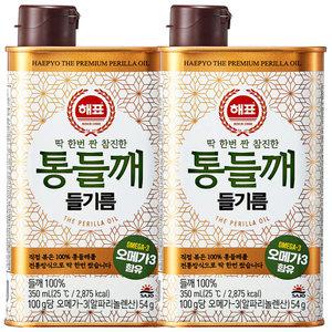 해표 통들깨 들기름 350ml x 2개