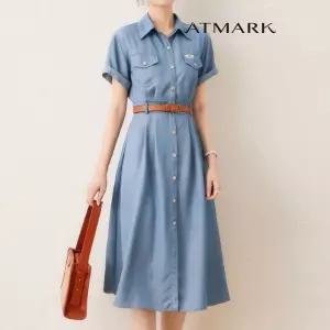 ATMARK 롤업데님셔츠원피스+벨트SET_AA53OP001G