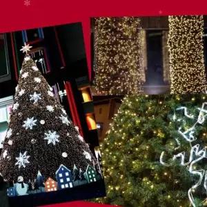 현관트리만들기 LED 1000구 크리스마스 벽조명 성탄절 벽 전구 장식