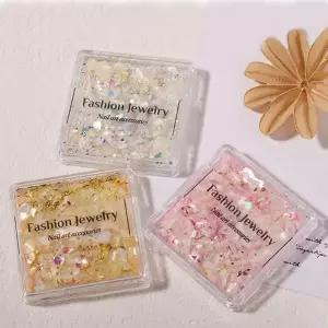 [셀러에이드]네일아트 블링 동글동글 조약돌 자개 믹스 글리터 3종