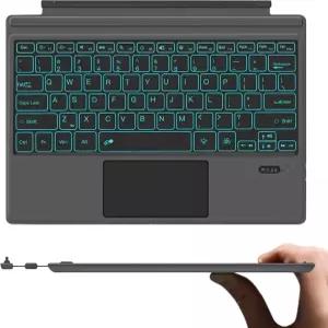 Microsoft Surface Pro 7 6 5 4 3 Bluetooth 7-Color LED 백라이트 초슬림 충전식 배터리 멀티터치용 무선