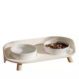 강아지그릇 강아지도자기밥그릇 도자기 화이트 세트 밥그릇