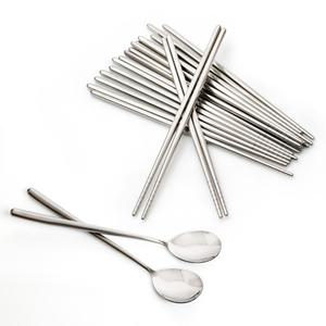 스테인레스 이중 진공 젓가락 숟가락 10벌