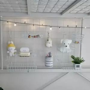 스퀘어 다용도 메쉬철망 벙커침대 사진걸이 포토보드 폴라로이드 메모 인생네컷 가방걸이 인테리어