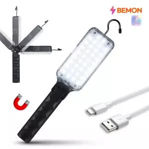 꺾임 회전 34구 LED 충전식 작업등 각도조절 자석등 차량정비 충전 랜턴