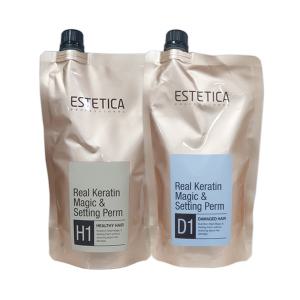 에스테티카 리얼 케라틴 매직약&셋팅펌(건강모/손상모)500ml