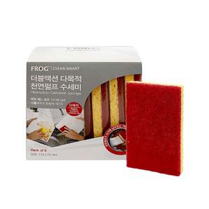 프로그 다목적 천연펄프 수세미, 6개