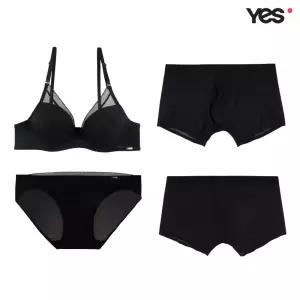 [롯데백화점]예스 시크 블랙 커플속옷SET1 YSWBX517YSWPX517YSMDX517