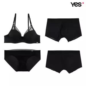 [롯데백화점]예스 시크 블랙 커플속옷SET2 YSWBX517YSWPX518YSMDX517