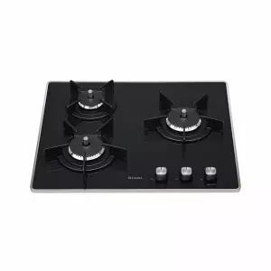 [5년연장 A/S보증]빌트인 가스레인지 3구 RBR-PF6000N (LNG, 블랙, 큐브 노브, 가스역류 누설방지)