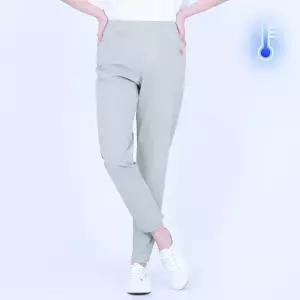 여름 여성 등산바지 쿨 냉감 밴딩 스판 기능성 냉장고 팬츠 얇은 아웃도어 하의 중년 엄마