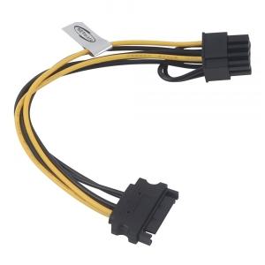 강원전자 넷메이트 NM-SAT06 SATA 파워 15핀 / PCI-E 8핀 케이블 0.2m (밀알)