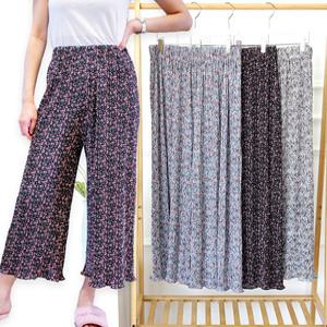 몸빼 꽃무늬바지 촌캉스룩 여자 냉장고바지 할머니 플리츠