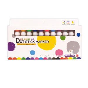 덕플러스문구 12색 도트 스틱 물감 세트