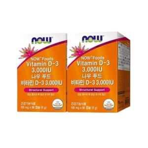 나우푸드 비타민 D-3 3000 IU 100mg x 90캡슐 2개/SJ