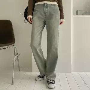 [시크릿라벨] [승마살커버] 워싱 세미부츠컷 데님 팬츠